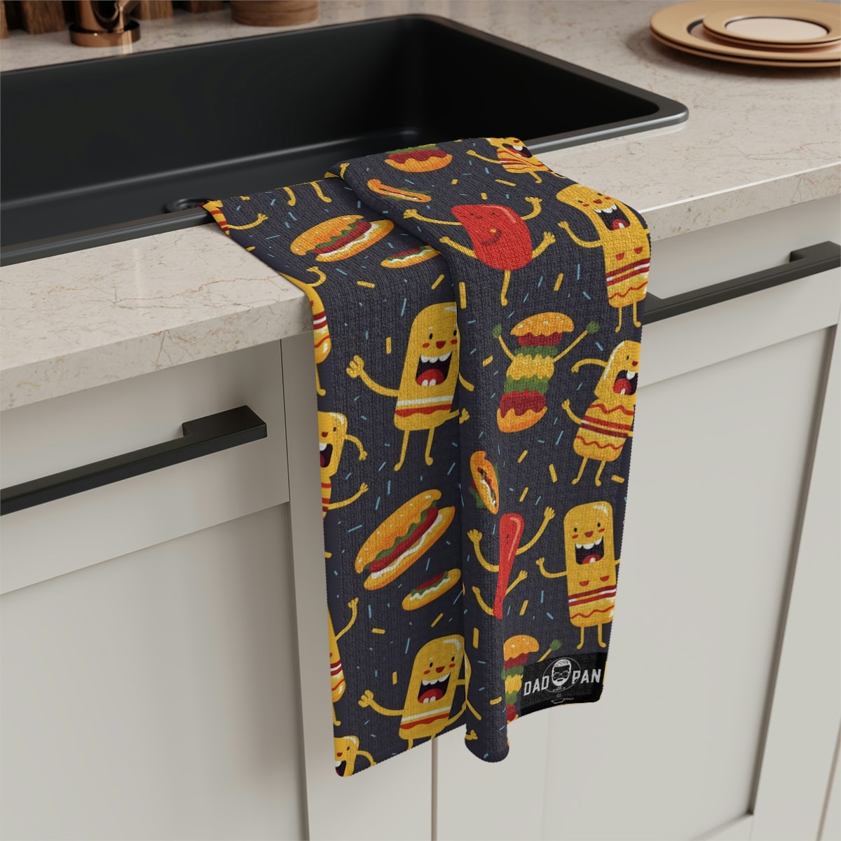 Brayden's "Hamburger Party" Tea Towel