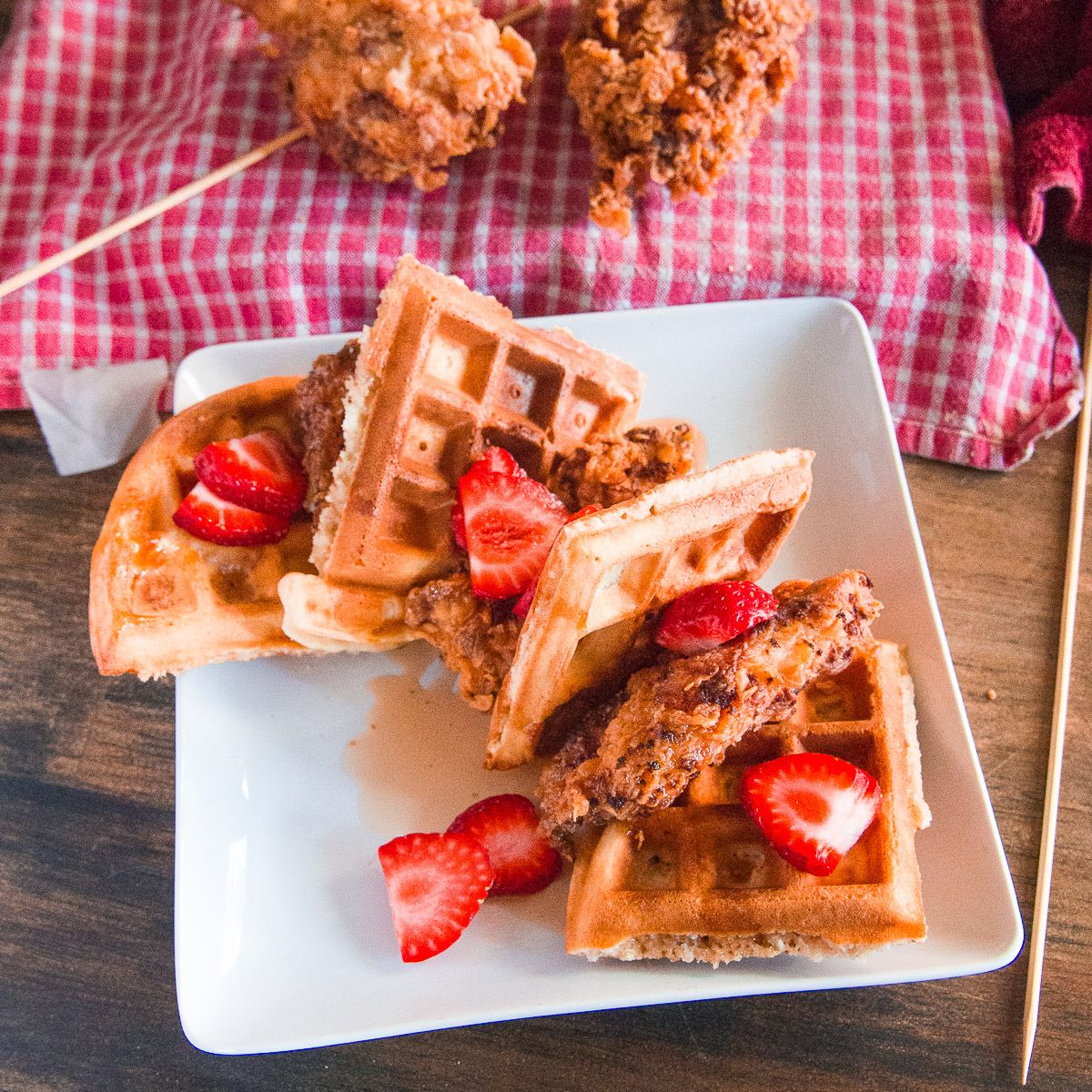 Skillet Fried Chicken and Waffles