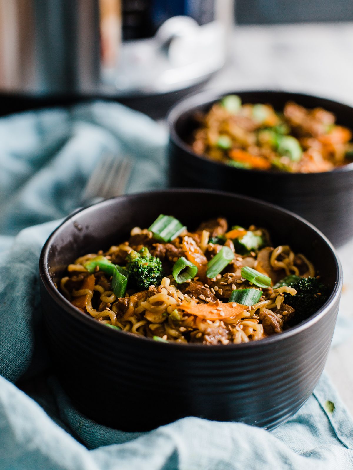 Instant Pot Mongolian Beef Ramen Bowl