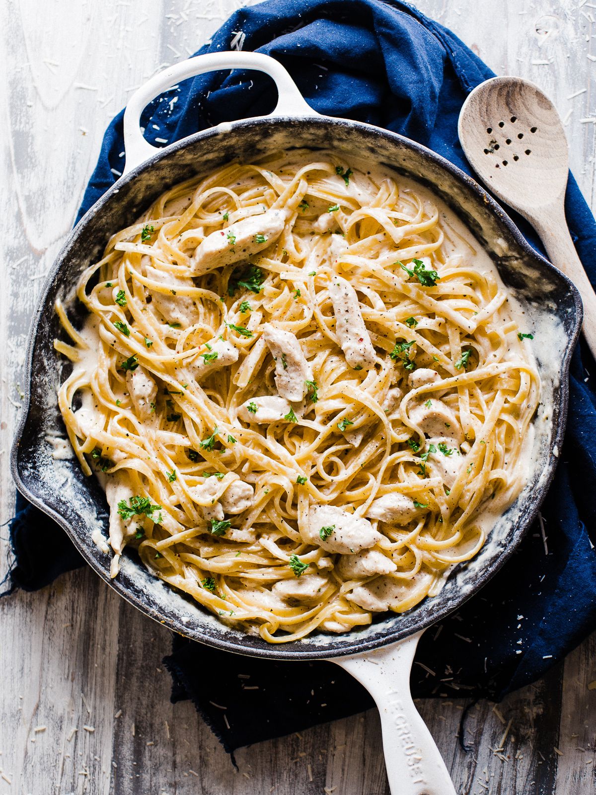 One Pan Chicken Alfredo - Dad With A Pan