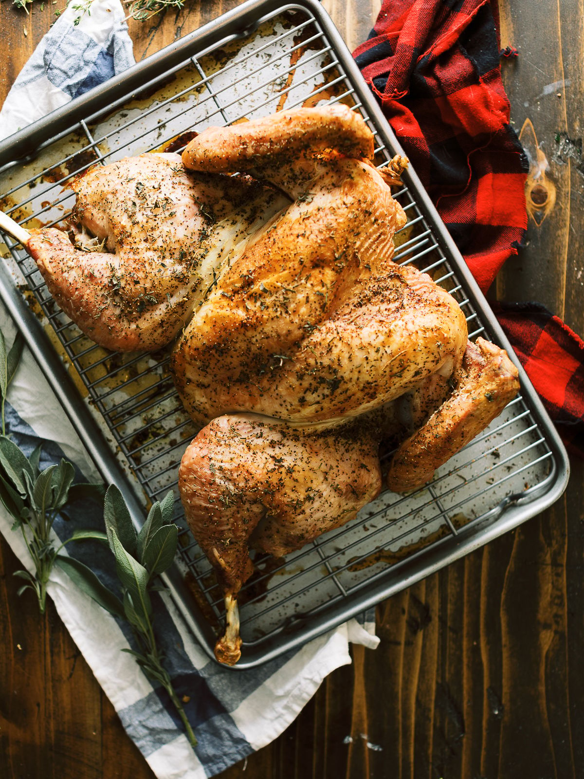 Herb-Rubbed Crisp-Skinned Butterflied Roast Turkey Recipe