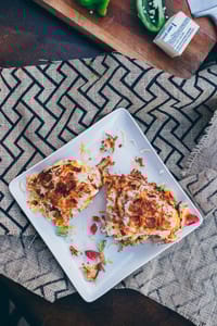 Omelete Hashbrown Waffle Sandwhich 22