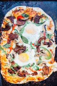 Breakfast Pizza Egg Bacon 12