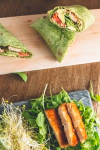 Meatless Turkey Veggie Wrap 14