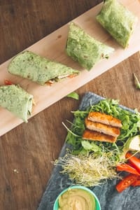 Meatless Turkey Veggie Wrap 204