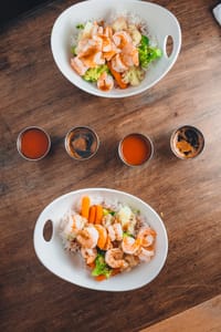 Shrimp Veggie Bowl Teriyaki Glaze 7