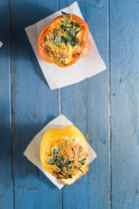 Bacon Egg Spinach Stuffed Bellpeppers 9