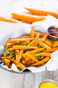 Baked Garlic Carrot Fries 10