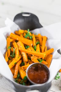 Baked Garlic Carrot Fries 12