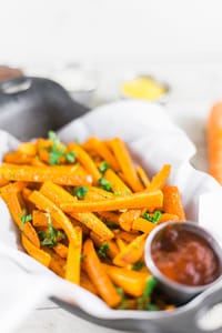 Baked Garlic Carrot Fries 16