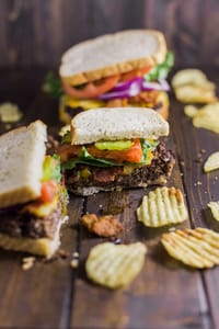 Quinoa Black Bean Sourdough Burger 25