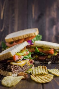 Quinoa Black Bean Sourdough Burger 29