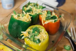 Bacon Egg Spinach Stuffed Bellpeppers 5