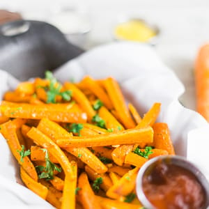 Baked Garlic Carrot Fries 16