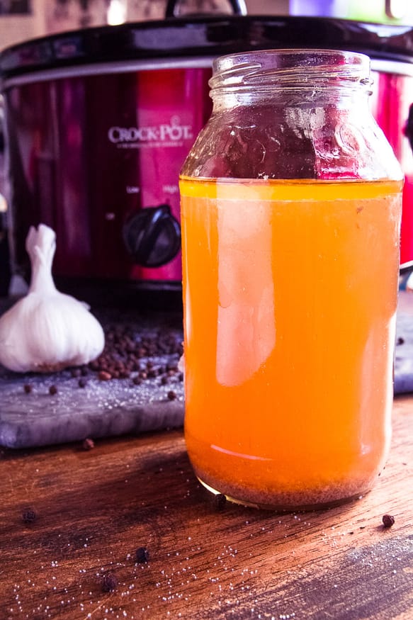 Simple Chicken Broth From Whole Chicken Scraps