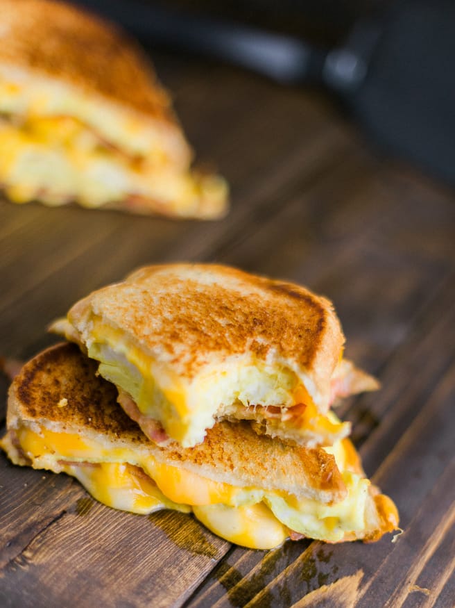 Breakfast Grilled Cheese Sandwich - Dad With A Pan