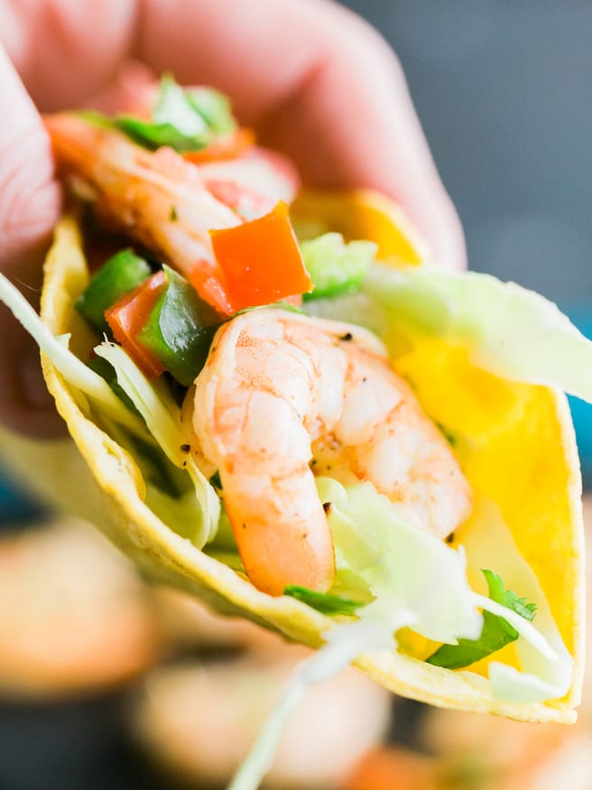 Grilled Shrimp Tacos Recipe with a quick cilantro lime marinade, with butter garlic and other seasonings. Great to make on a weeknight! 