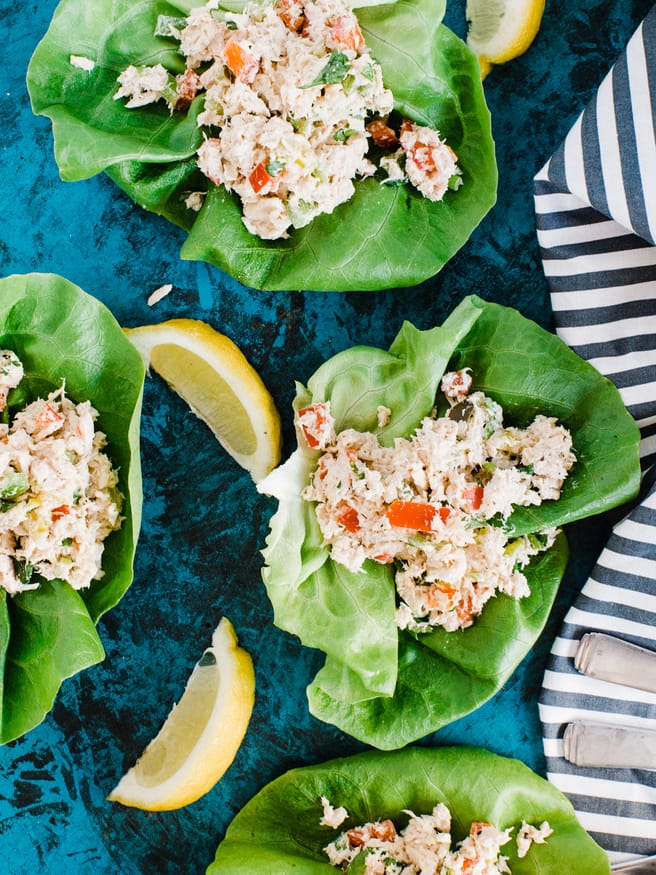 Healthy Tuna Salad Lettuce Cups Recipe - The Lemon Bowl®