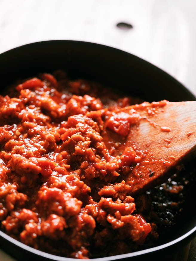 A plant-based italian sausage combined with a quick marinara made from scratch. Makes your meatless monday or next pasta night amazing!