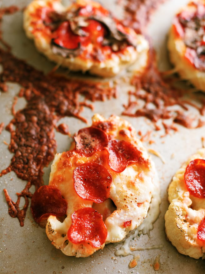 Pizza Cauliflower steaks are a great way to have a low-carb fix on pizza without the hassle of making a cauliflower dough! 