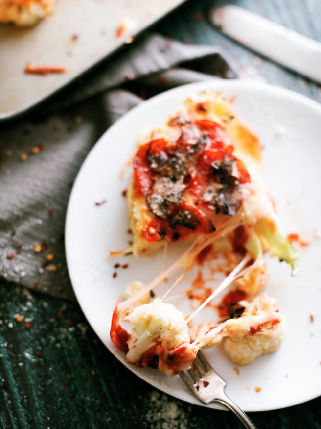 Pizza Cauliflower steaks are a great way to have a low-carb fix on pizza without the hassle of making a cauliflower dough!
