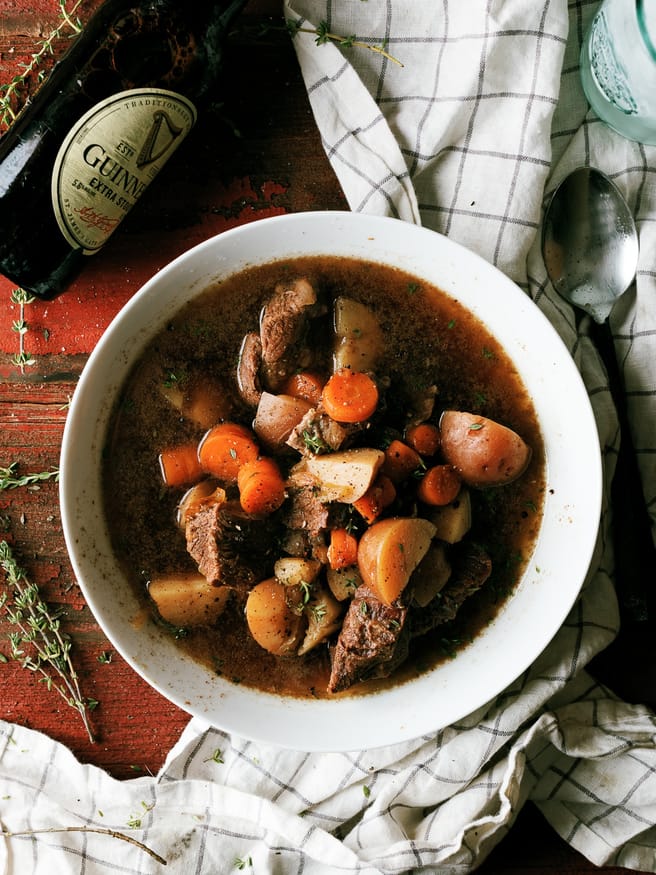 Irish beef stew is everything you expect of a beef stew, but with a kick of extra flavor from a lovely dark beer.