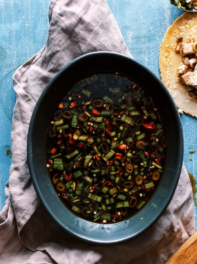 Finadene sauce is a Chamorro, or Guamanian condiment that is spicy, tangy and out of this world. If you're into trying new things and love heat, this is a must try!