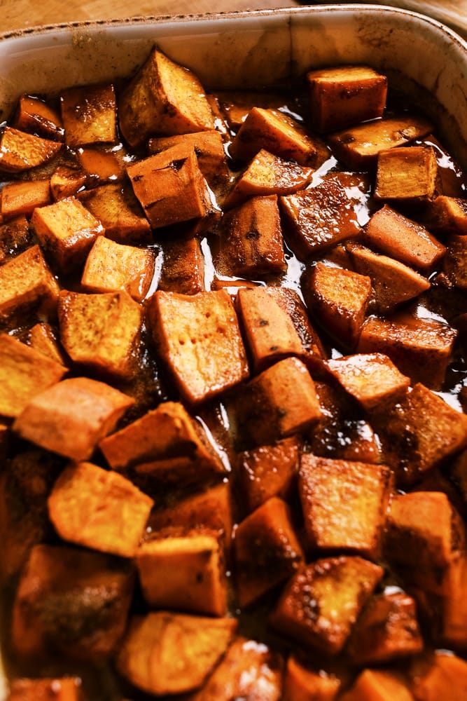 Southern Candied Yams Recipe, where Sweet potatoes are transformed into caramelized, marshmallow-topped perfection. 