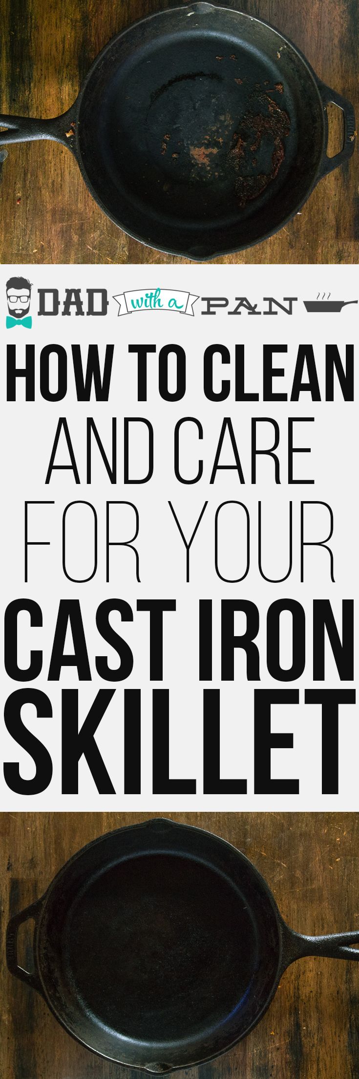 How-To-Clean-And-Care-For-Your-Cast-Iron-Skillet-pinterest
