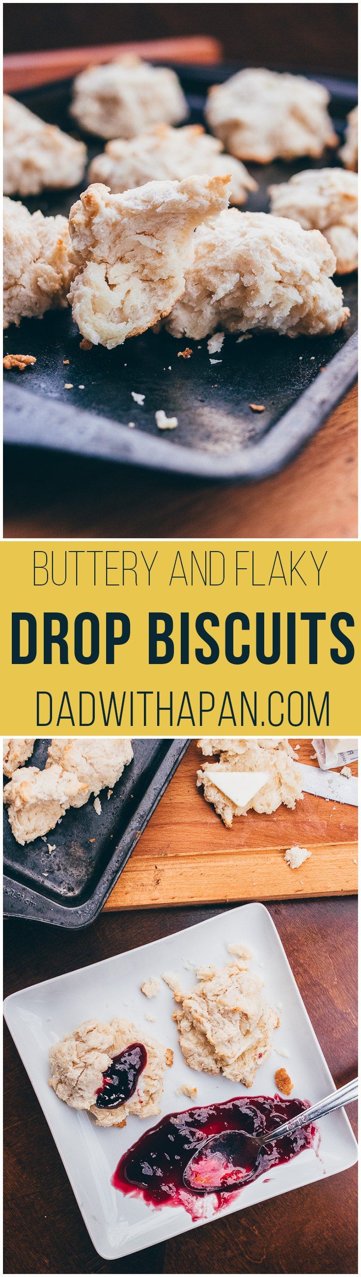 Easy Homemade Drop Biscuits #breakfast #biscuits