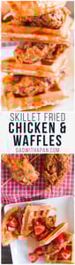 Skillet Chicken Waffles Pin