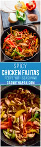 Spicy Chicken Fajitas pin