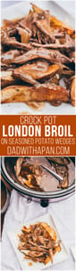Crock Pot London Broil Potato Wedges Pin