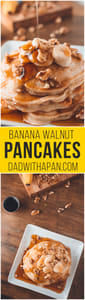 Banana Walnut Pancakes pin