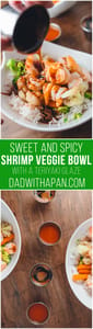 Shrimp Veggie Bowl Teriyaki Glaze PIN