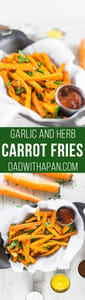 Baked Garlic Carrot Fries pin