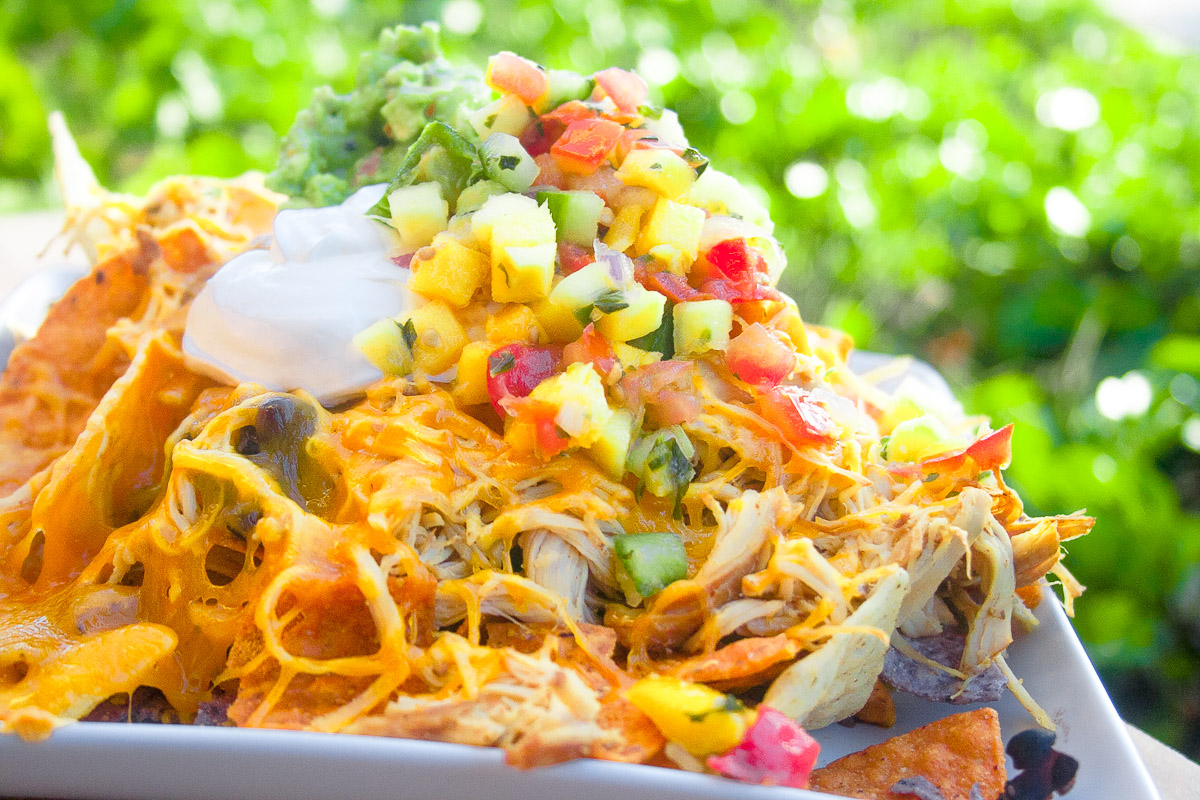 Slow Cooked Shredded Chicken Nachos Dad With A Pan