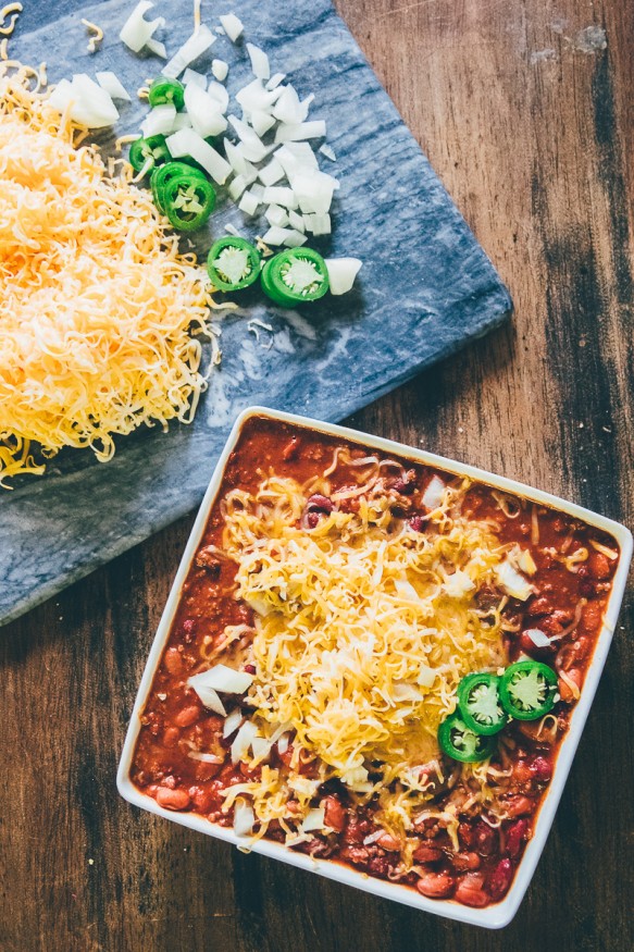 Spicy Crock Pot Chili with Ground beef beans and jalapenos and a spicy seasoning, This batch of spicy chili is a great weeknight dinner!