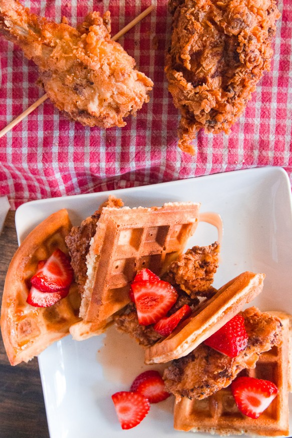 Skillet Fried Chicken And Waffles