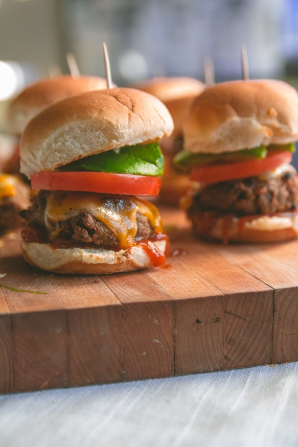 Spicy Veggie Burger Slider Trio #spicy #sliders #vegetarian