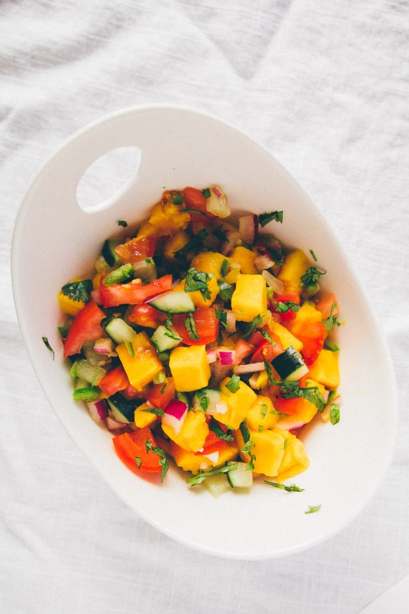 Cucumber Mango Salsa #Spicy #Mango #Salsa