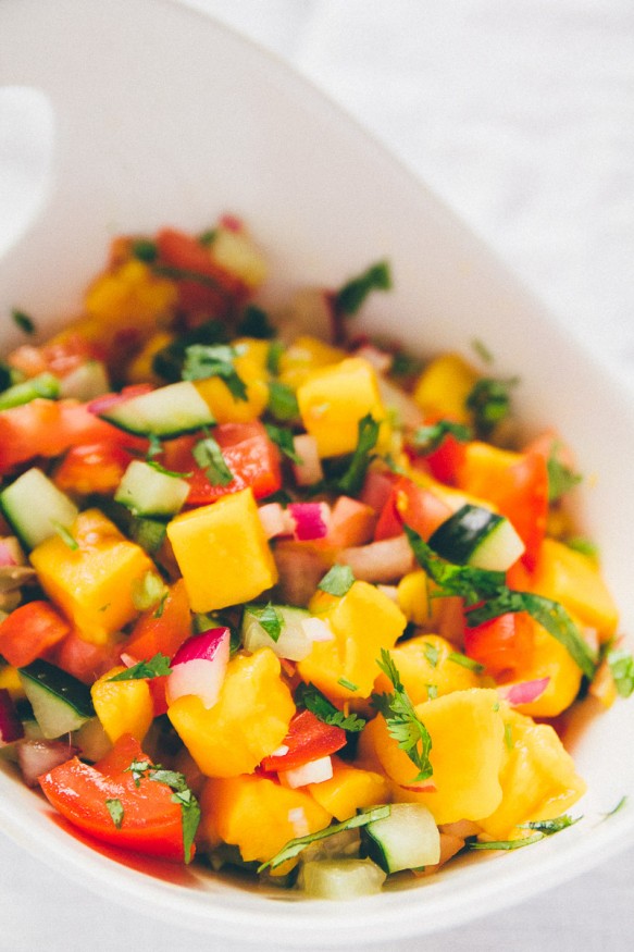 Cucumber Mango Salsa - Dad With A Pan