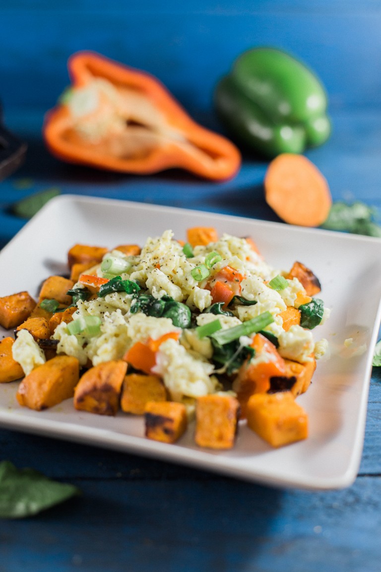 Sweet Potato Breakfast Skillet with Egg White Scramble Dad With A Pan