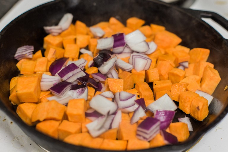 Sweet Potato Breakfast Skillet with Egg White Scramble Dad With A Pan
