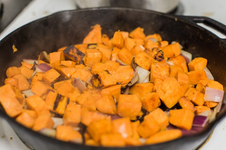 Sweet Potato Breakfast Skillet with Egg White Scramble Dad With A Pan
