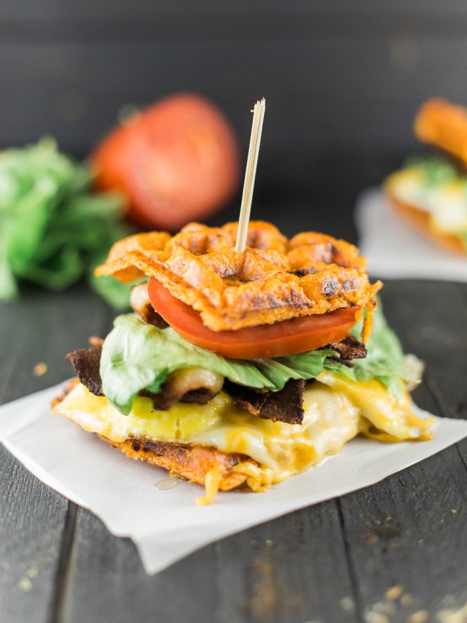 Sweet Potatoe Waffle Breakfast Sandwich 7