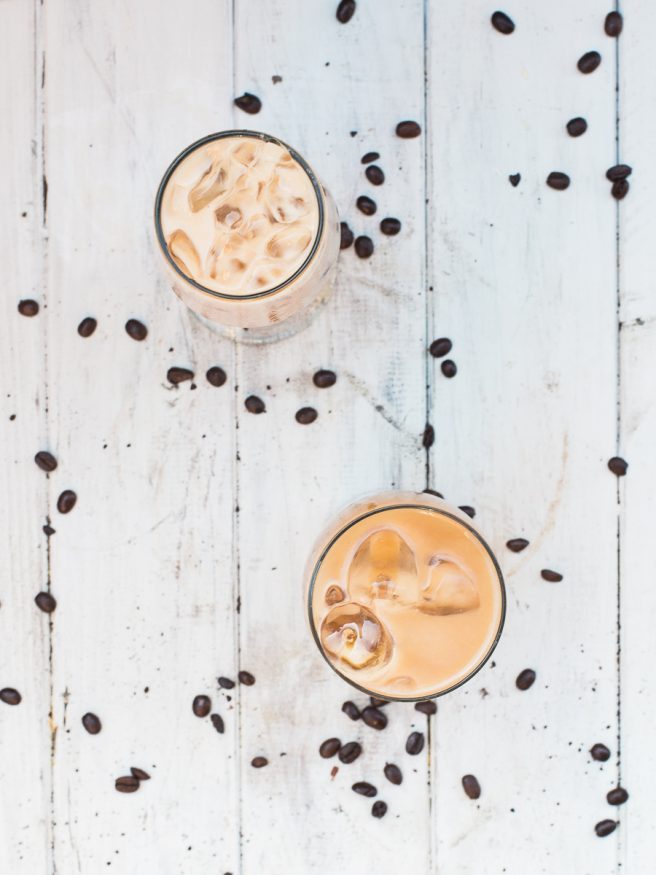 A coffee cocktail perfect for summer time! Cinnamon whiskey adds a lovely spice to this iced coffee cocktail. Delicious and refreshing!