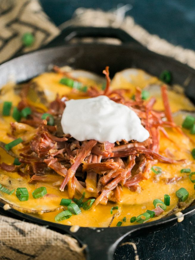 Irish nachos are made with crispy and golden brown potato chips, topped corned beef, melted cheese, that will leave you craving for more