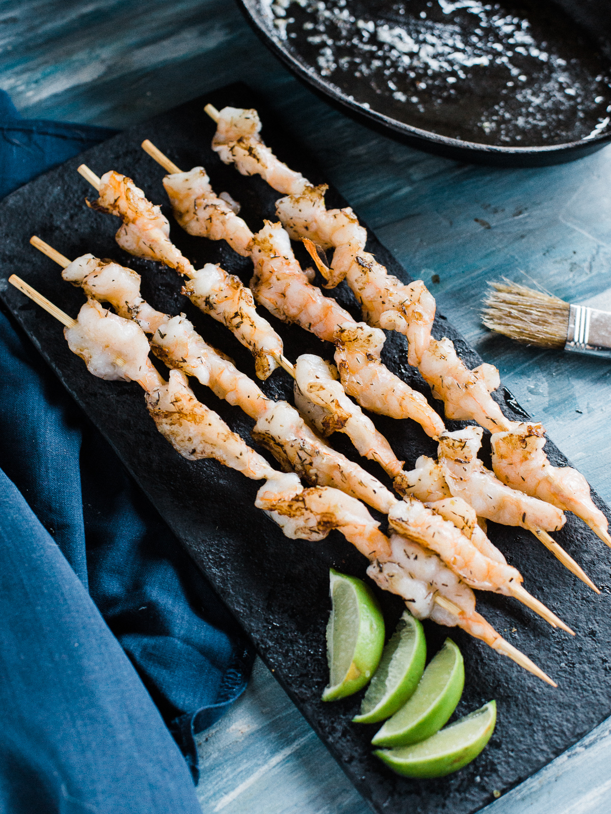 Grilled Shrimp with Garlic Herb Butter - Dad With A Pan