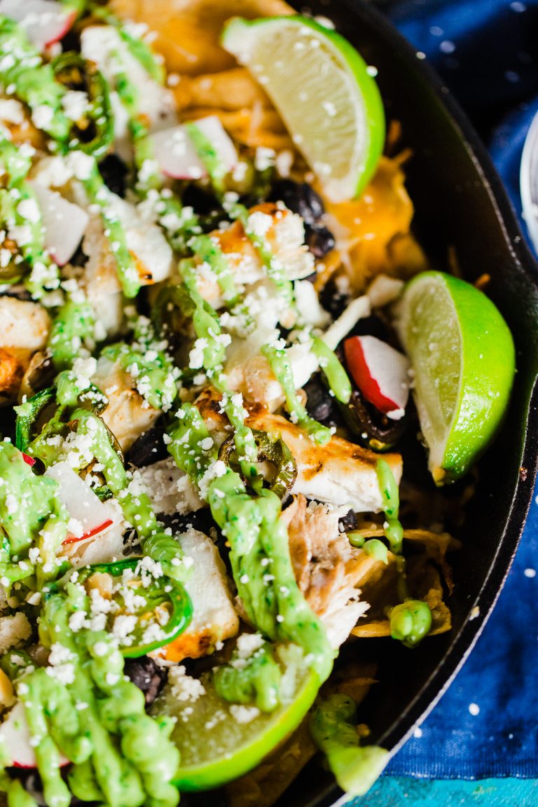 Beer Marinated Fish Taco Nachos With Spicy Avocado Lime Sauce Dad With A Pan